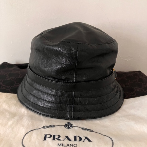 Prada lambskin leather bucket hat - Picture 5 of 13